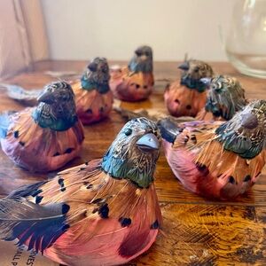 8 NEW Holiday Decor/Colorful Feathered Pheasants 
Here comes Fall/Thanksgiving🦅